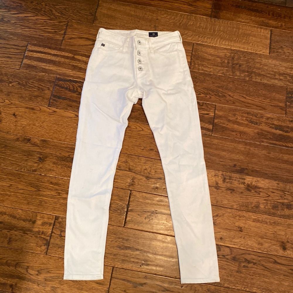 Revolve AG Adriano Goldschmeid Farrah Skinny Ankle Button-Up Jeans Size 24R